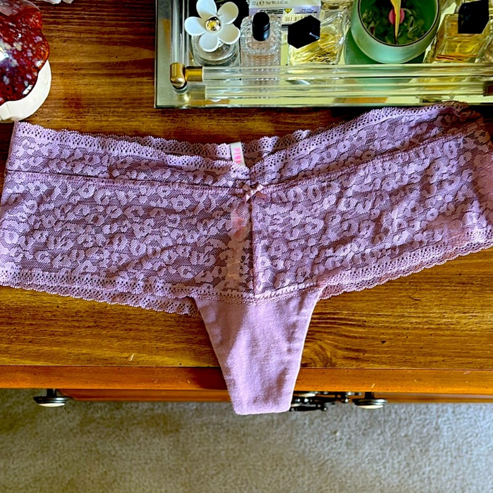 NWOT PINK Victoria's Secret Lace Panty